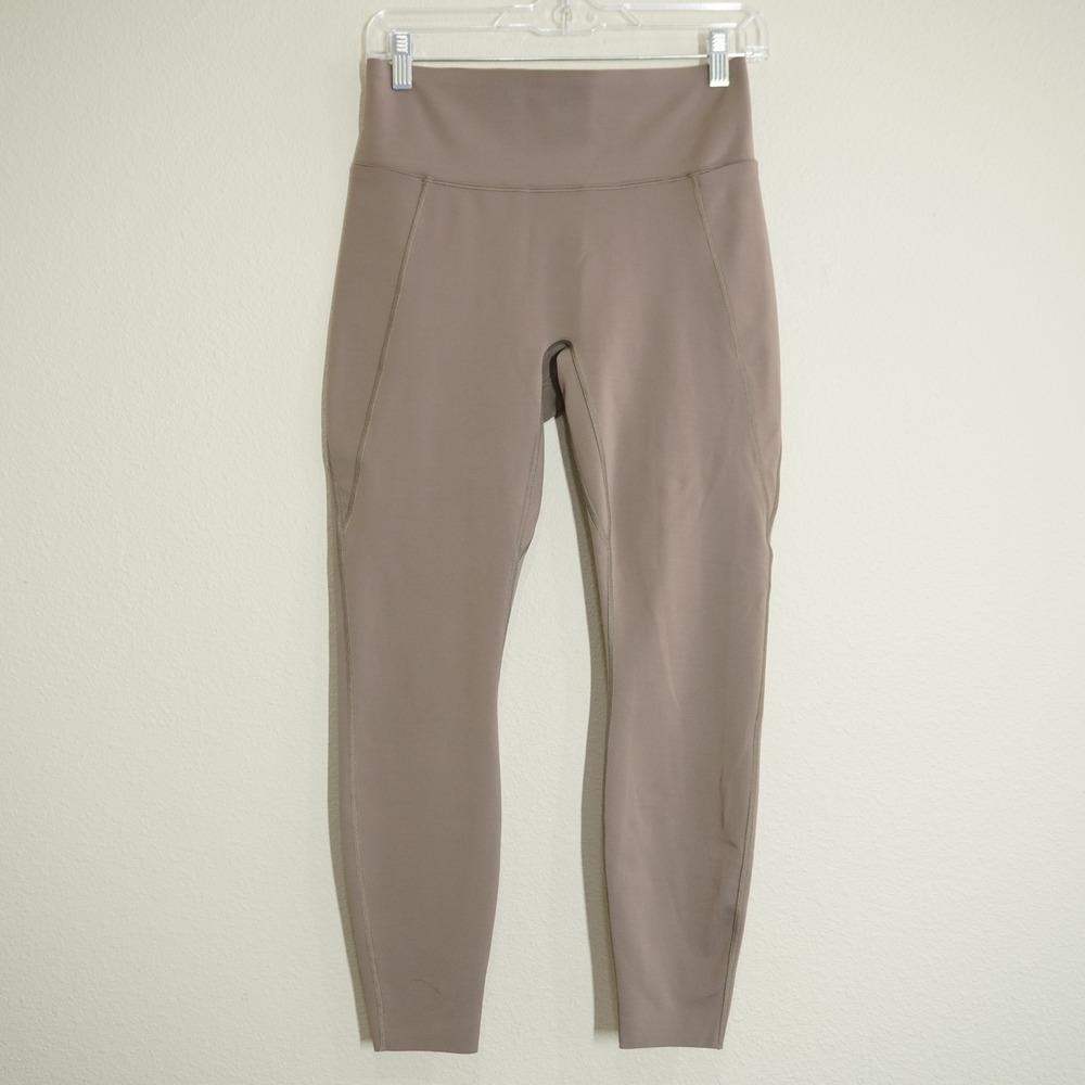 Nike Women's Size Medium Universa Dri-FIT Leggings Mocha Brown High Rise Pockets